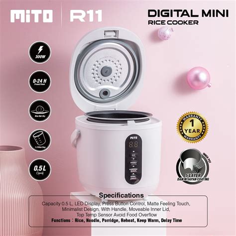 Jual Rice Cooker Mini Digital Mito R11 05 Liter Indonesiashopee Indonesia