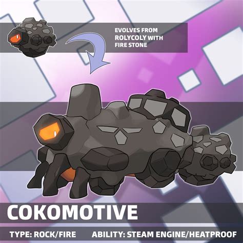 Cokomotive, a fanmade Rolycoly evolution : PokemonSwordAndShield