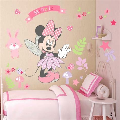 Disney Minnie Mouse Wall Stickers For Kids Baby Girls Rooms Nursery