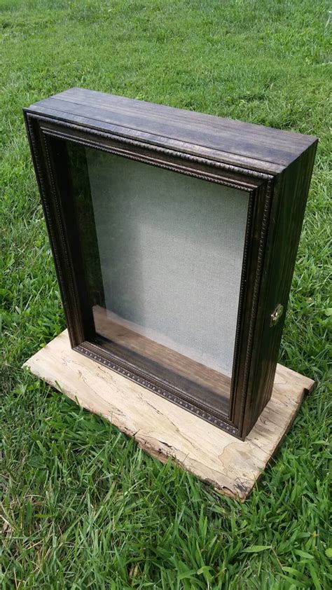 Extra Large Size Wooden Shadow Box Display Case With Hinged Etsy