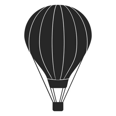 striped hot air balloon silhouette transparent png svg vector file