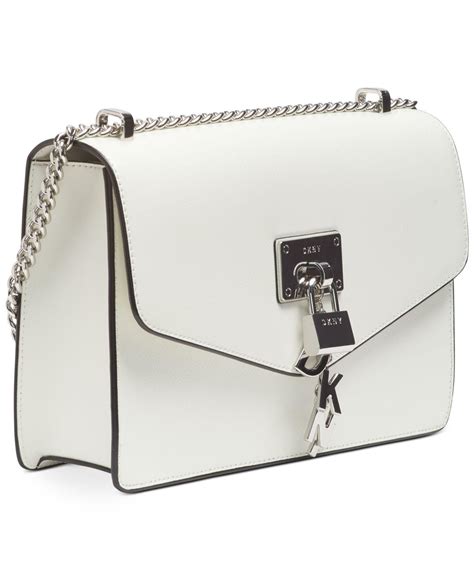 Dkny Elissa Large Leather Shoulder Flap Bag Created For Macys In
