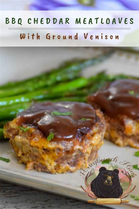 Low carb, keto friendly, gluten free. BBQ Cheddar Meatloaves with Ground Venison are a delicious ...