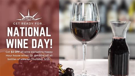 National Wine Day Parrys Pizza All Locations