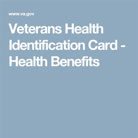 Veterans Health Identification Card Health Benefits Health Health