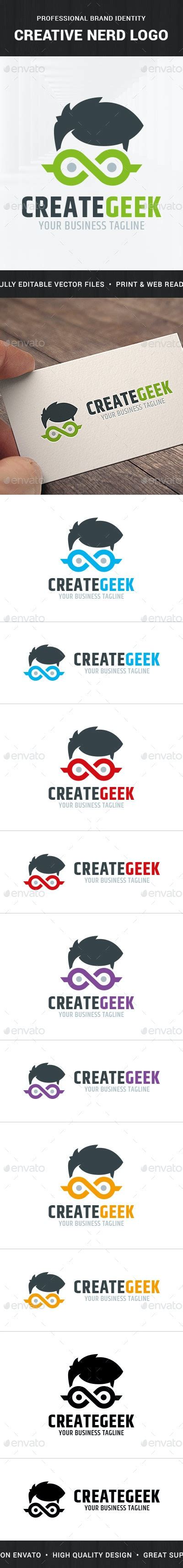 Creative Nerd Logo Template By Liveatthebbq Graphicriver