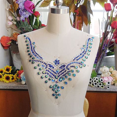 Bi Dw M Exquisite Beaded Rhinestones Appliques Patch Hand Crafted 25x35cm Sew On Prom Dresses