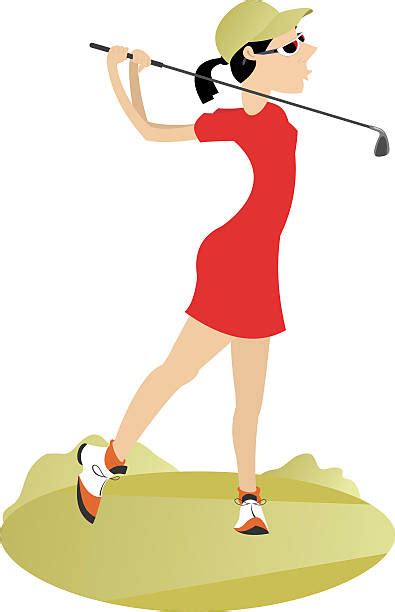 Cartoon Of A Female Golfers Illustrations Royalty Free Vector Graphics