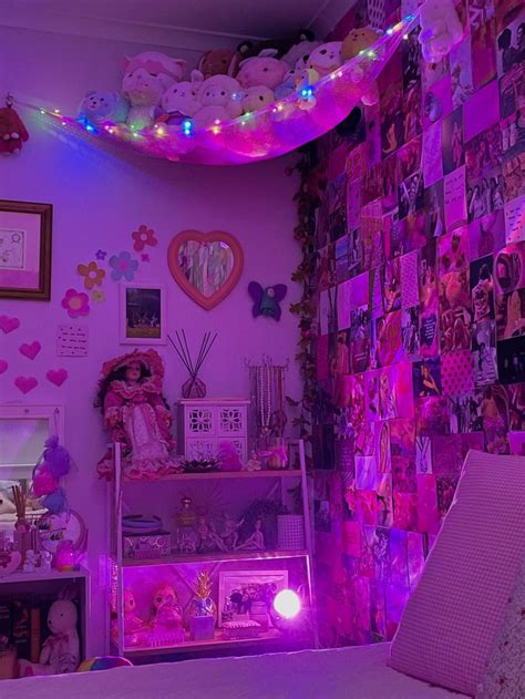 Pink Room Aesthetic Lights Purple In 2022 Fairy Lights Bedroom Pink
