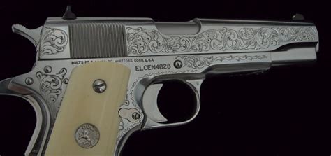 Colt Government Model 38 Super Caliber Pistol Factory C Engraved
