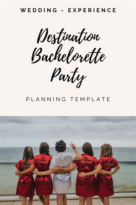 Destination Bachelorette Party Planning Spreadsheet Template