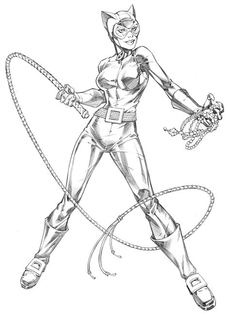 Printable Coloring Pages Dc Sooper Hero Catwoman