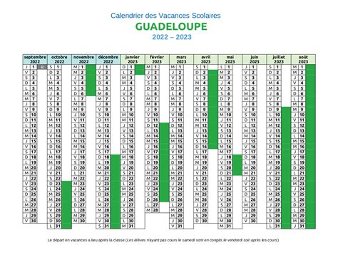 Guadeloupe ⇒ Calendrier Scolaire 2023 2024 • Officiel Gouv Académie