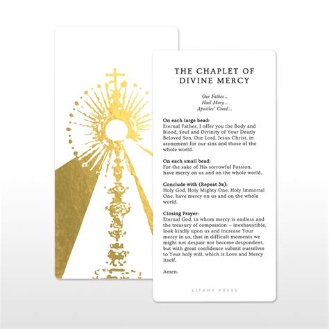 The Chaplet of Divine Mercy Prayer Card - Etsy Australia