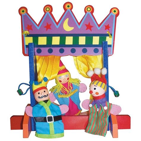 Finger Puppet 3 Puppets Theater Stage Curtain Ages 3 Pretend Play