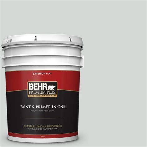 Behr Premium Plus Gal Ppu Misty Coast Flat Exterior Paint And