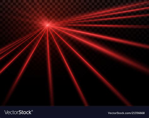 Abstract Red Laser Beam Transparent Isolated Vector Image