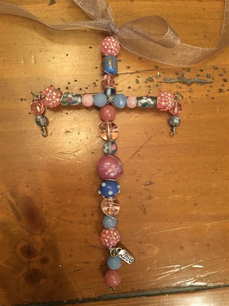Pin By Kingdom Arts Design On Wire Beaded Crosses Beaded Cross