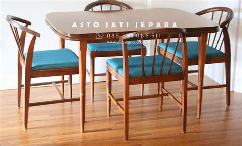 meja makan minimalis modern  desain retro