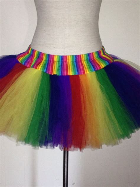 Adult Rainbow Tutu Plus Size Tutu Rainbow Skirt Etsy