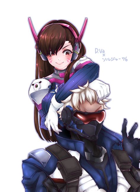 Dva And Soldier 76 Overwatch And 1 More Drawn By Otanikota12ro08