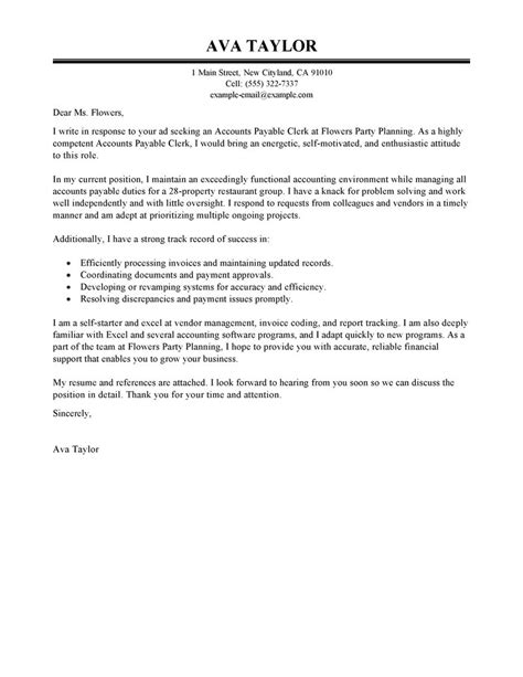 Best Accounts Payable Specialist Cover Letter Examples Livecareer