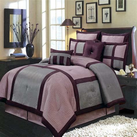 One is a majestic look called sebastian by royal velvet and the design is a distressed, matte jacquard texture, with comforter. Morgan Purple 8 PC Bedding Set Includes Comforter Skirt ...
