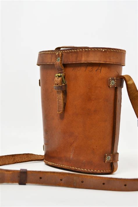 Vintage 40 S Tan Leather Binoculars Case Bag Yokevintage Co Uk