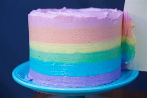 Pastel Rainbow Cake Rainbow Frosting Rainbow Food Rainbow Cakes