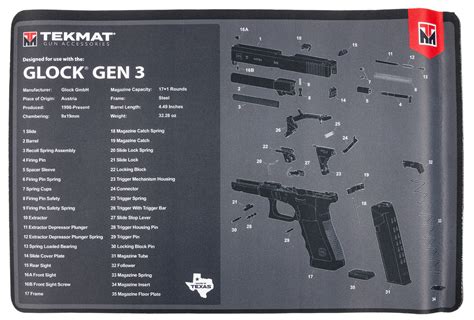 Tekmat Tekr17glockg3 Glock Gen 3 Gun Mat