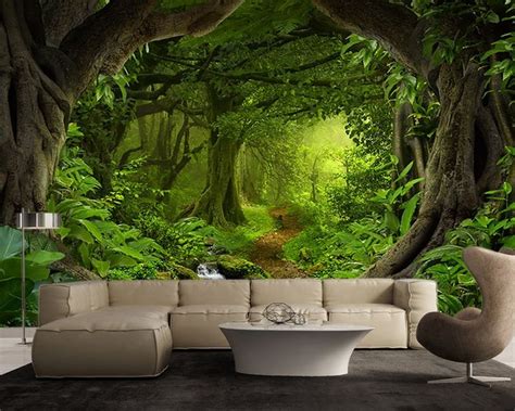Fantasy Enchanted Magical Forest Large Wall Mural Etsy In 2022