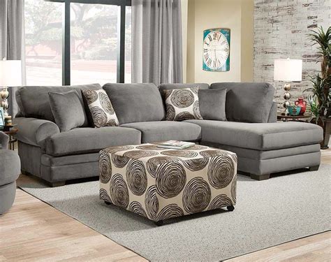 Shop from sectional sofas, like the ukiah sofa faux leather chaise or the dorel living bolton reversible sectional sofa with pillows, while discovering new home products and designs. Gray Plush Couch with Chaise | Knockout Charcoal 2 PC ...