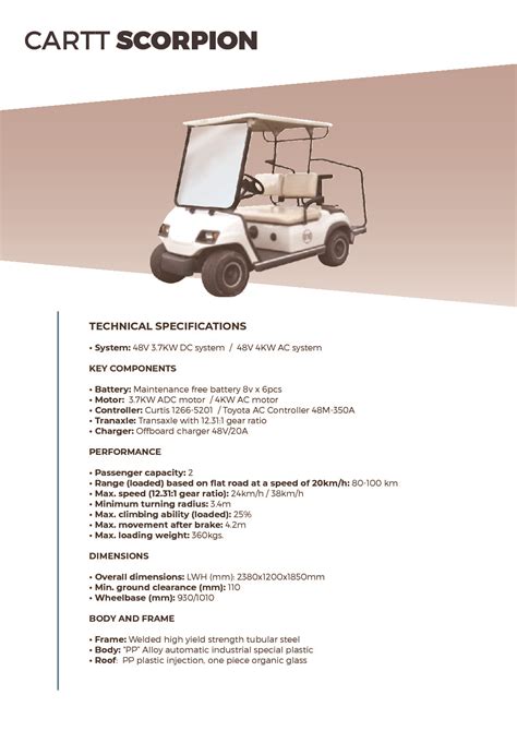 Carttec Airport Electric Vehicles Golf Carts 2019 English Catalog