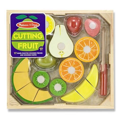 Melissa And Doug Cutting Fruits Wooden Play Food Set Best Educational