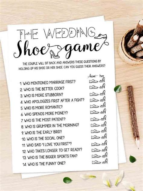 Wedding Shoe Game Questions Printable Printable Word Searches