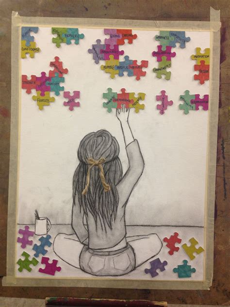 Pin By Briya On My Creations Puzzle Piece Art Puzzle Art Art Projects