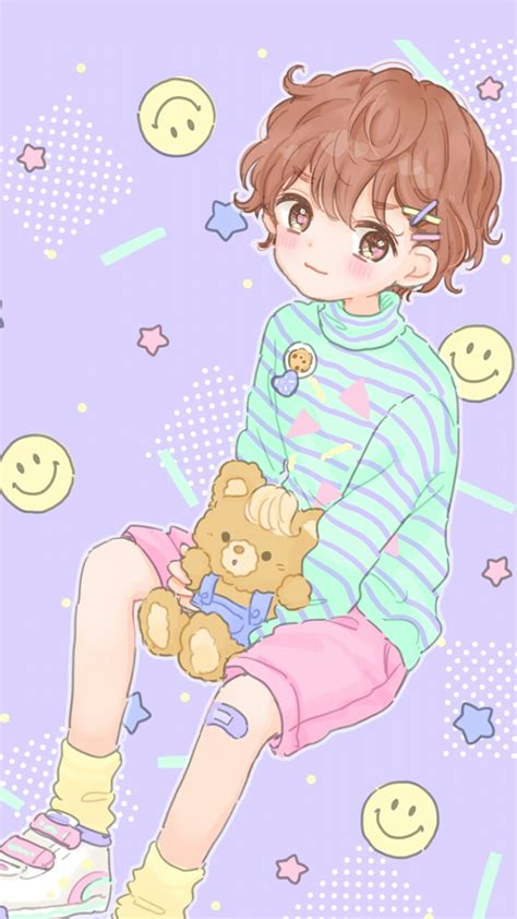 Cute Kawaii Pastel Anime Boy