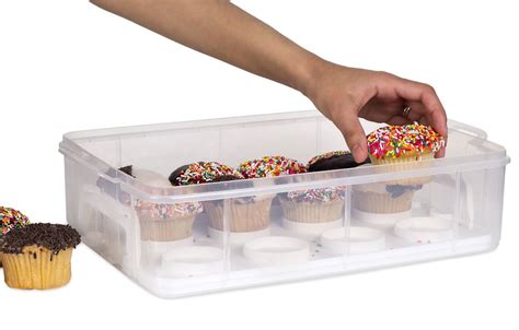 Cupcake Carrier With 2 Tier Storage Chef Essential