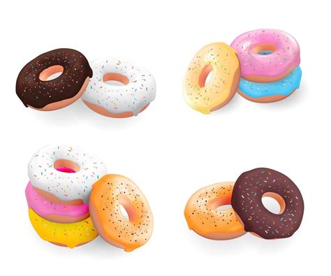 Realistic 3d Sweet Tasty Donut Background 3212714 Vector Art At Vecteezy