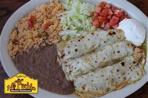 Mi pueblo mexican restaurant, featuring authentic mexican located in sand springs, ok. Mi Pueblo Enchiladas Verdes #mexicanfood #mexicantown # ...