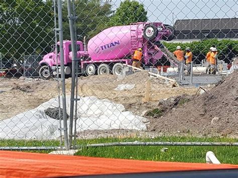 Photos Pink Cement Mixer Truck