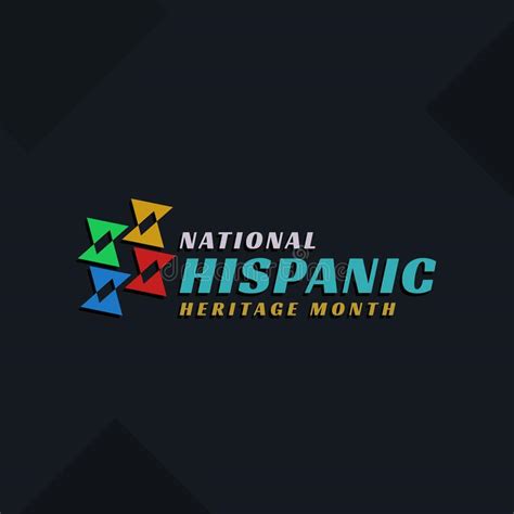 Hispanic Heritage Month Abstract Logo Design In Retro Style Geometry