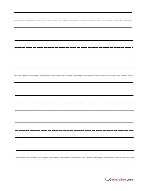 Free Cursive Handwriting Paper Worksheet Kto5education