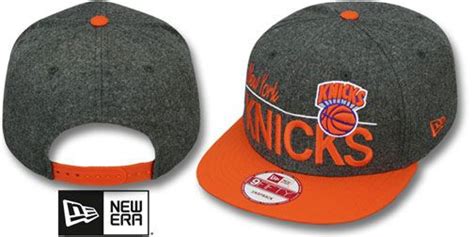Knicks Flannel Snapback Grey Orange Hat By New Era On