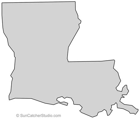 Printable Louisiana Map Outline Literacy Basics