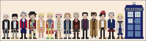 The 14 Doctors Unofficial Doctor Who Cross Stitch Pattern Etsy
