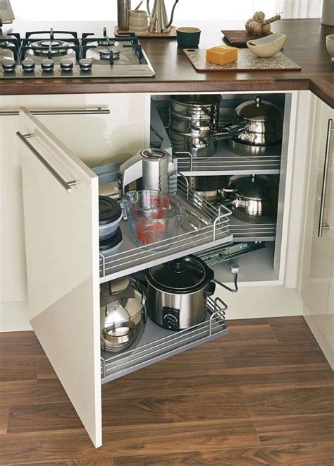 45 Gorgeous Corner Cabinet Storage Ideas For Your Kitchen Almacenaje