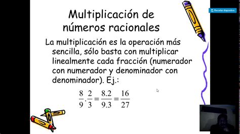 Introduccion A La Multiplicación De Números Racionales Youtube