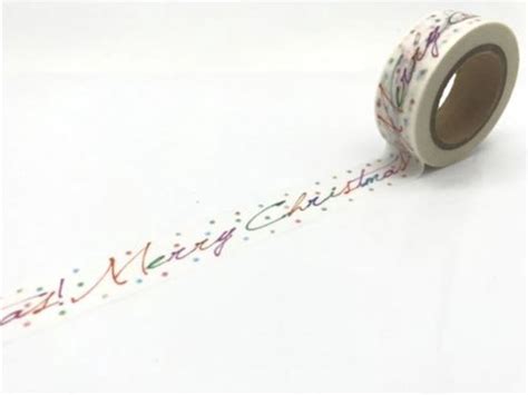 masking tape merry christmas pastel kerst decoratie washi papier tape 15 mm x 10 m