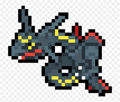 Shiny Rayquaza Pixel Art Hd Png Download Vhv